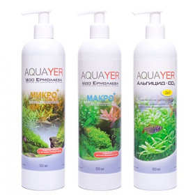 Удобрения для аквариумных растений AQUAYER Микро + Макро +Альгицид+СО2 500 мл фото