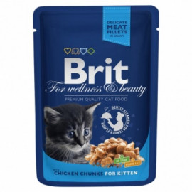 Пауч Brit Premium Cat Pouch, курица, для котят, 100г
