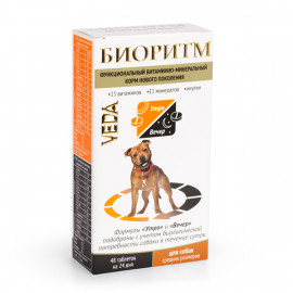 Витаминно-минеральный комплекс для собак средних размеров VEDA БИОРИТМ, 48 таблеток фото