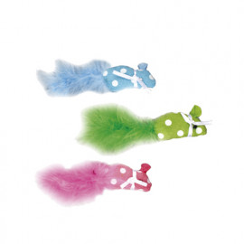 Karlie-Flamingo игрушка для кошек мышка с перышком и кошачьей мятой polka mouse , 11*1*2,5 см фото