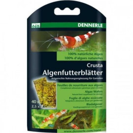Дополнительный корм для креветок Dennerle Nano Algenfutterblatter, из натуральных водорослей в виде "листов", 40 шт. фото