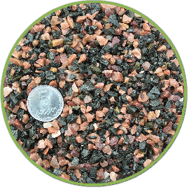 Грунт для аквариума Nechay ZOO черно-розовый мелкий 2кг. (2-5мм)