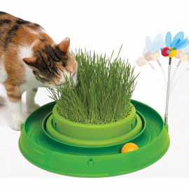 Игрушка для кота Catit Play 3in1 Circuit Ball игровой круг с мини-садом фото