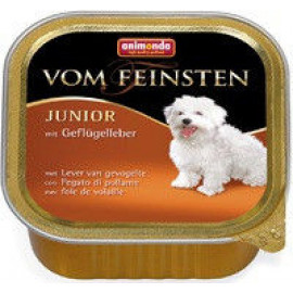 Паштет Animonda Vom Feinsten Junior для щенков и молодых собак с птицей и печенью индейки, 150 грамм