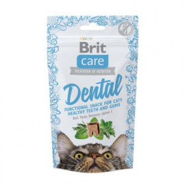 Функциональные лакомства Brit Care Dental уход за зубами с индейкой для котов, 50 г фото
