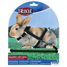 Поводок+шлея Trixie, для декоративных кроликов, нейлоновый, 1,3м фото
