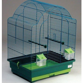 Клетка AnimAll Lana K-9, для средних и маленьких птиц, голубая, 45х33,5х59 см фото